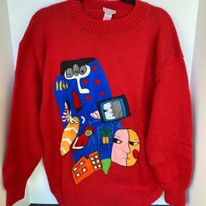 NEW 90’s Vintage Picasso Art Crew Neck Sweater